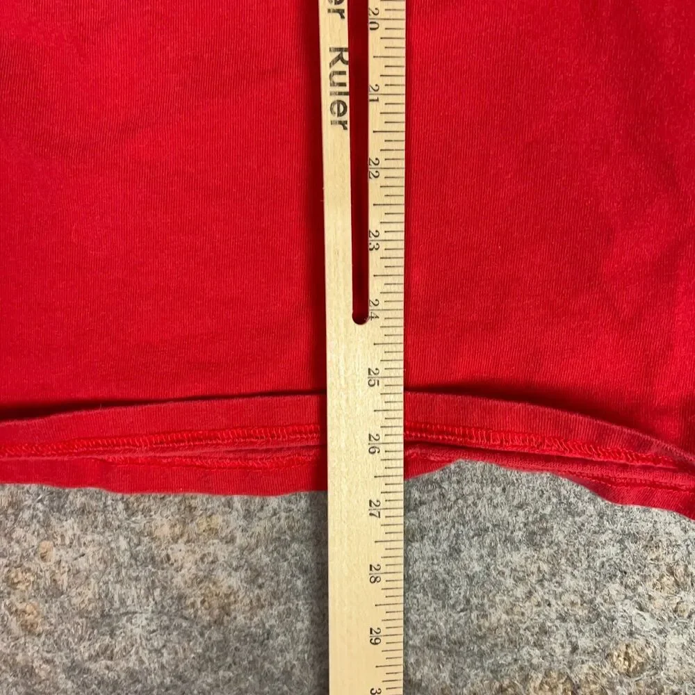 Champion Mens Shirt Medium Red‎ Logo Tee T100 Anniversary Sports Logo Everyday - Picture 9 of 9